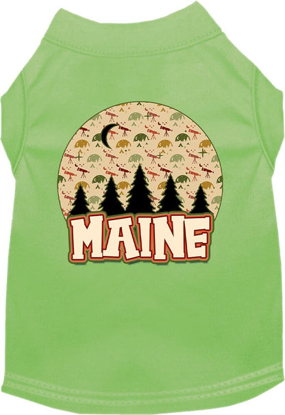 Pet Dog & Cat Screen Printed Shirt for Small to Medium Pets (Sizes XS-XL), "Maine Under The Stars"
