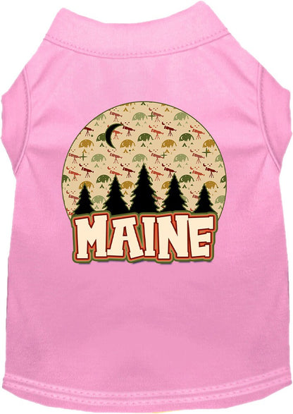 Pet Dog & Cat Screen Printed Shirt for Medium to Large Pets (Sizes 2XL-6XL), "Maine Under The Stars"