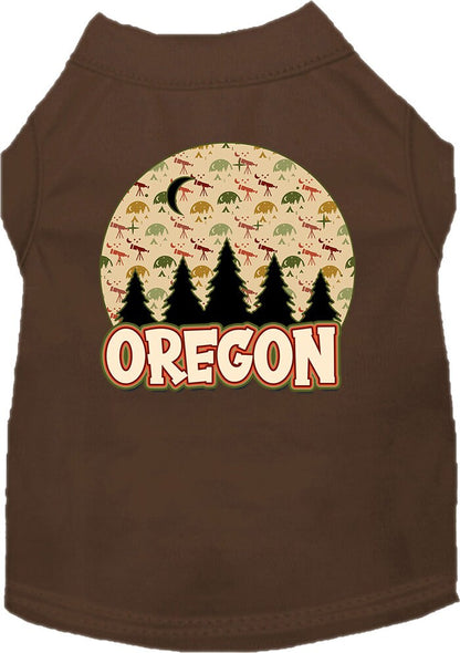 Pet Dog & Cat Screen Printed Shirt for Small to Medium Pets (Sizes XS-XL), "Oregon Under The Stars"