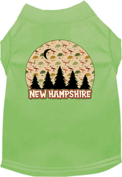 Pet Dog & Cat Screen Printed Shirt for Small to Medium Pets (Sizes XS-XL), "New Hampshire Under The Stars"