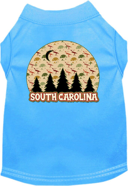 Pet Dog & Cat Screen Printed Shirt for Medium to Large Pets (Sizes 2XL-6XL), "South Carolina Under The Stars"