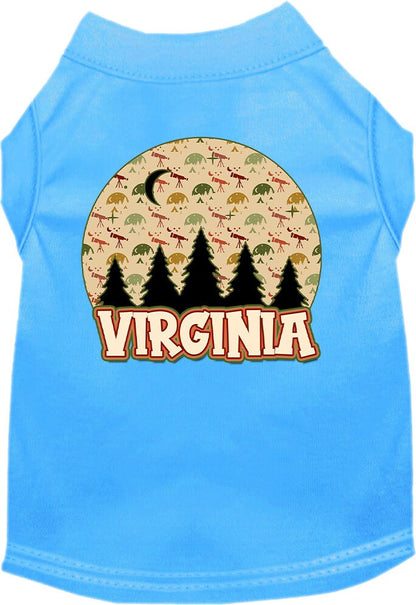 Pet Dog & Cat Screen Printed Shirt for Small to Medium Pets (Sizes XS-XL), "Virginia Under The Stars"