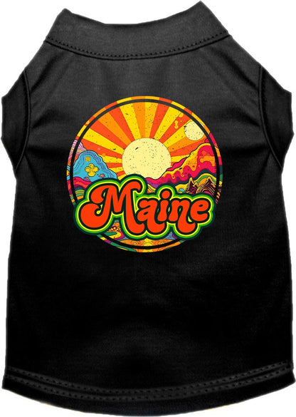 Pet Dog & Cat Screen Printed Shirt for Medium to Large Pets (Sizes 2XL-6XL), "Maine Mellow Mountain"