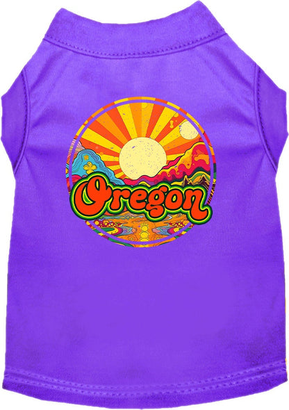 Pet Dog & Cat Screen Printed Shirt for Small to Medium Pets (Sizes XS-XL), "Oregon Mellow Mountain"