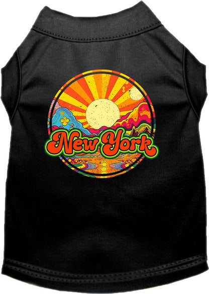 Pet Dog & Cat Screen Printed Shirt for Medium to Large Pets (Sizes 2XL-6XL), "New York Mellow Mountain"