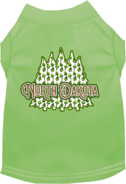 Pet Dog & Cat Screen Printed Shirt for Medium to Large Pets (Sizes 2XL-6XL), "North Dakota Woodland Trees"