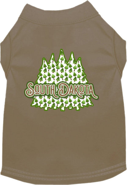 Pet Dog & Cat Screen Printed Shirt for Medium to Large Pets (Sizes 2XL-6XL), "South Dakota Woodland Trees"