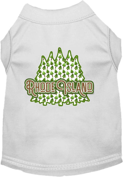Pet Dog & Cat Screen Printed Shirt for Medium to Large Pets (Sizes 2XL-6XL), "Rhode Island Woodland Trees"