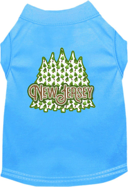 Pet Dog & Cat Screen Printed Shirt for Medium to Large Pets (Sizes 2XL-6XL), "New Jersey Woodland Trees"