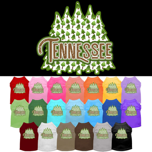 Pet Dog & Cat Screen Printed Shirt for Small to Medium Pets (Sizes XS-XL), &quot;Tennessee Woodland Trees&quot;