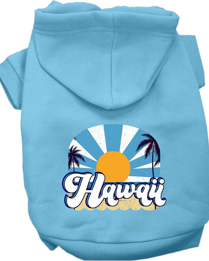 Pet Dog & Cat Screen Printed Hoodie for Small to Medium Pets (Sizes XS-XL), "Hawaii Coast"