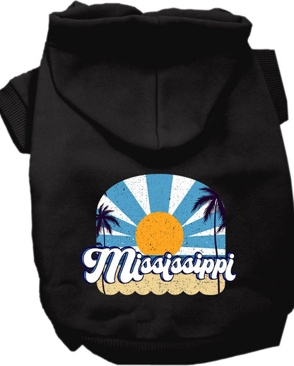 Pet Dog & Cat Screen Printed Hoodie for Small to Medium Pets (Sizes XS-XL), "Mississippi Coast"
