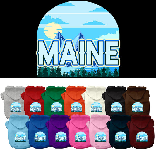 Pet Dog & Cat Screen Printed Hoodie for Medium to Large Pets (Sizes 2XL-6XL), &quot;Maine Trailblazer&quot;