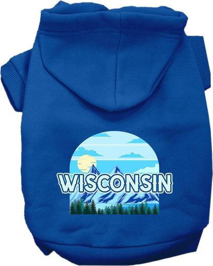 Pet Dog & Cat Screen Printed Hoodie for Small to Medium Pets (Sizes XS-XL), "Wisconsin Trailblazer"