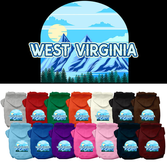 Pet Dog & Cat Screen Printed Hoodie for Small to Medium Pets (Sizes XS-XL), &quot;West Virginia Trailblazer&quot;