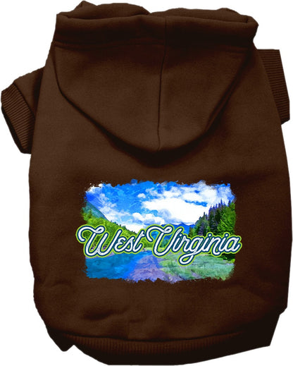 Pet Dog & Cat Screen Printed Hoodie for Medium to Large Pets (Sizes 2XL-6XL), "West Virginia Summer"