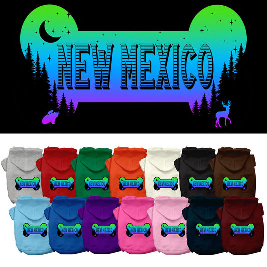 Pet Dog & Cat Screen Printed Hoodie for Medium to Large Pets (Sizes 2XL-6XL), &quot;New Mexico Mountain Shades&quot;