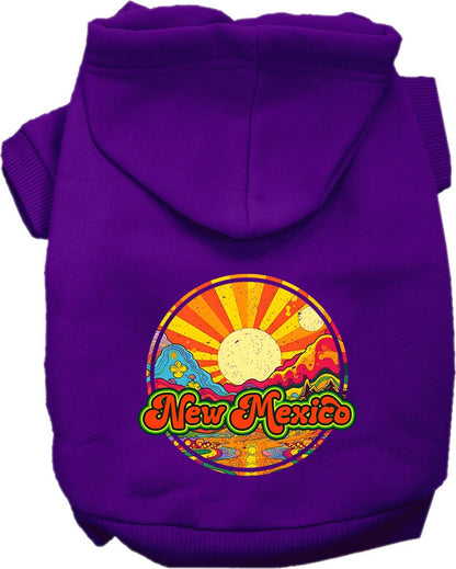 Pet Dog & Cat Screen Printed Hoodie for Small to Medium Pets (Sizes XS-XL), "New Mexico Mellow Mountain"