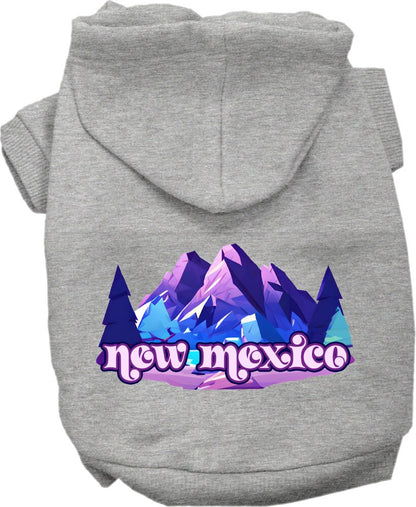 Pet Dog & Cat Screen Printed Hoodie for Small to Medium Pets (Sizes XS-XL), "New Mexico Alpine Pawscape"
