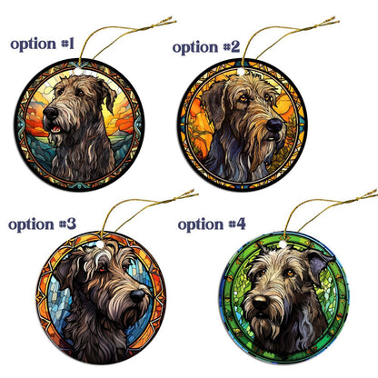 Irish Wolfhound Jewelry - Stained Glass Style Necklaces, Earrings and more!
