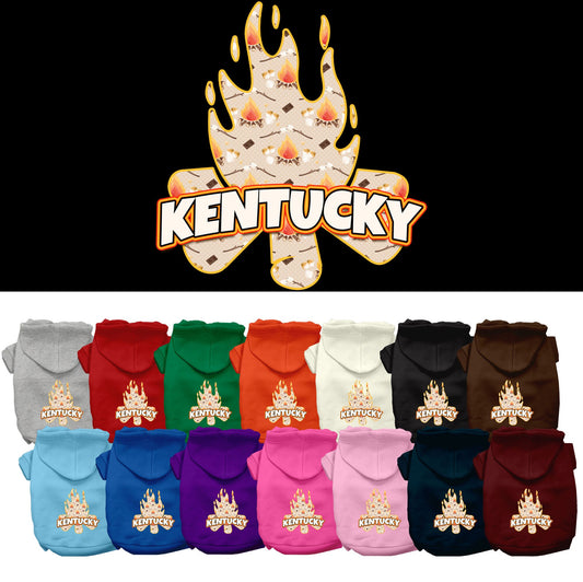 Pet Dog & Cat Screen Printed Hoodie for Small to Medium Pets (Sizes XS-XL), &quot;Kentucky Around The Campfire&quot;
