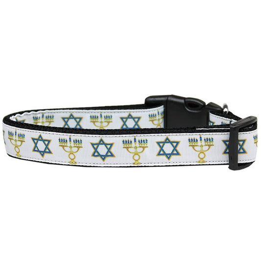Hanukkah Pet Dog & Cat Nylon Collar or Leash, &quot;Jewish Traditions&quot;