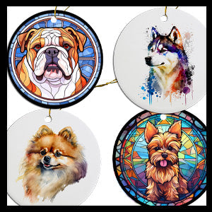 Artistic Breed Christmas Ornaments