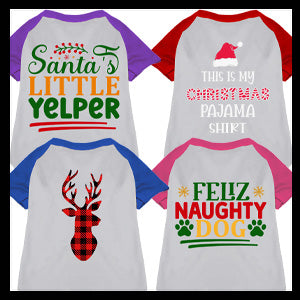 Christmas Pet Raglan Shirts