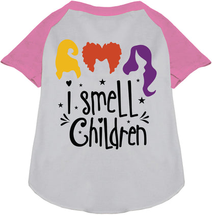 Light pink sleeve I Smell Children pet raglan shirt