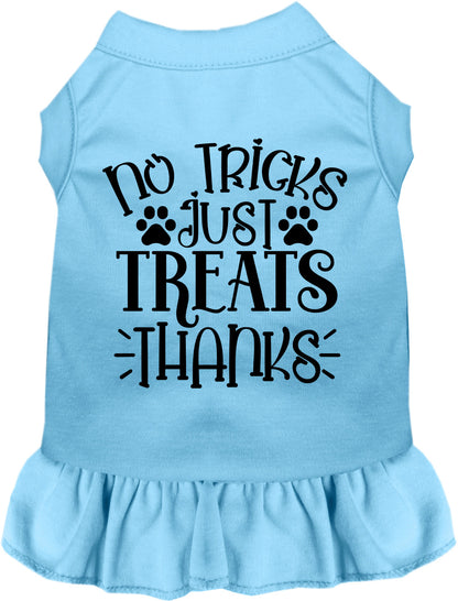 Blue No Tricks Just Treats pet dress