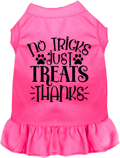 Pink No Tricks Just Treats pet dress