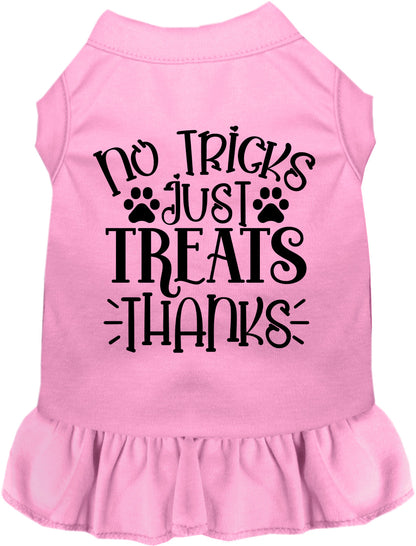 Light pink No Tricks Just Treats pet dress