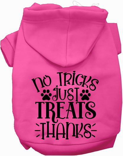 Pink No Tricks Just Treats pet hoodie