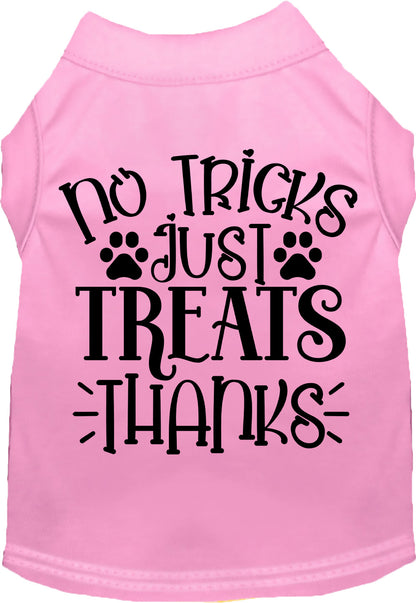 Light pink No Tricks Just Treats pet shirt