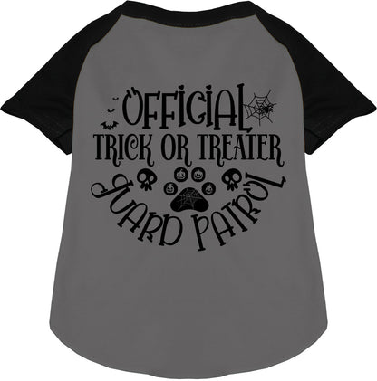 Black Trick or Treater Guard Patrol Pet Raglan Shirt