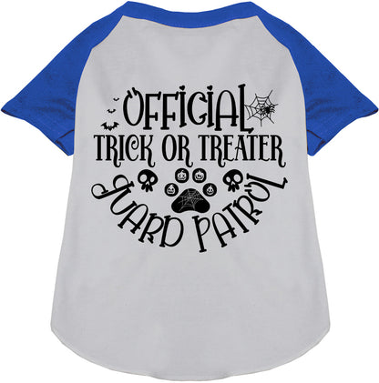 Blue Trick or Treater Guard Patrol Pet Raglan Shirt