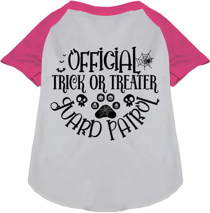 Pink Trick or Treater Guard Patrol Pet Raglan Shirt