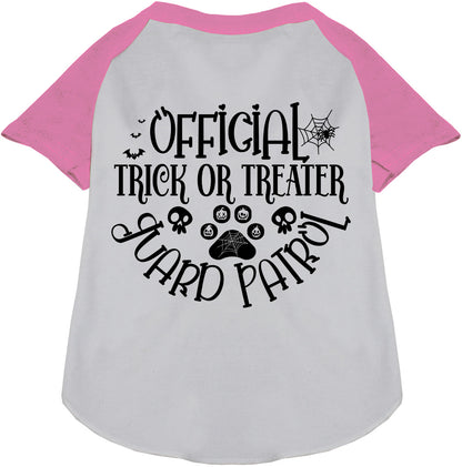 Light Pink Trick or Treater Guard Patrol Pet Raglan Shirt