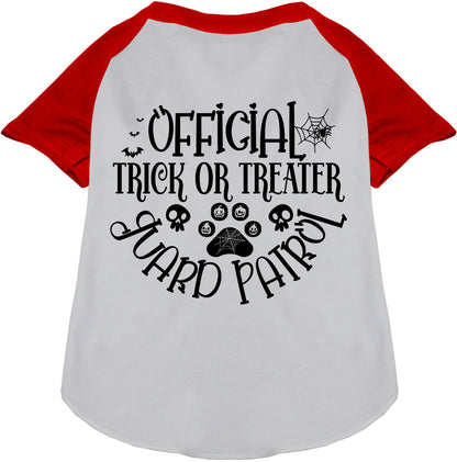 Red Trick or Treater Guard Patrol Pet Raglan Shirt