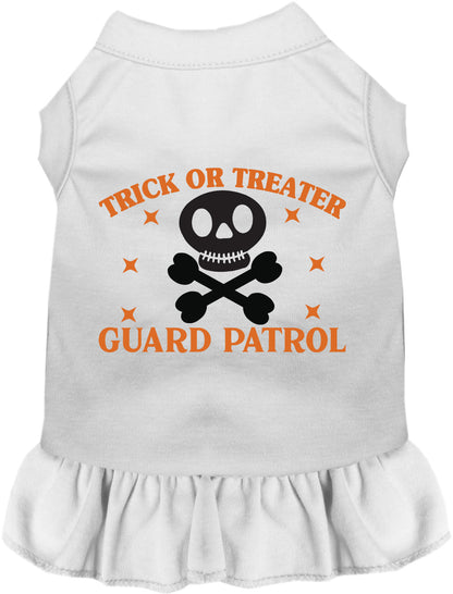 White Trick or Treater Guard Patrol pet dress