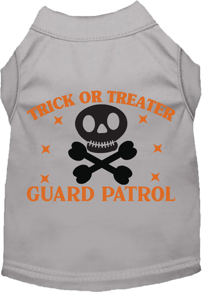 Gray Trick or Treater Guard Patrol pet shirt