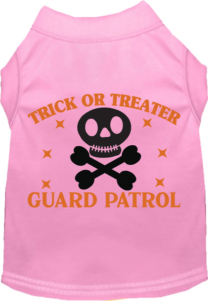 Light pink Trick or Treater Guard Patrol pet shirt