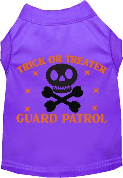 Purple Trick or Treater Guard Patrol pet shirt