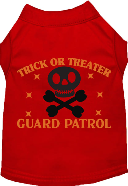 Red Trick or Treater Guard Patrol pet shirt