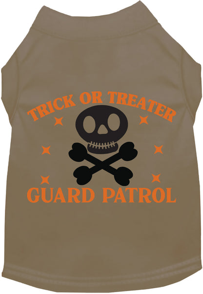 Brown Trick or Treater Guard Patrol pet shirt