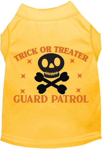 Yellow Trick or Treater Guard Patrol pet shirt