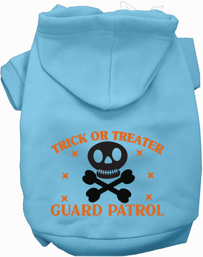 Light Blue Trick or Treater Guard Patrol Pet Hoodie