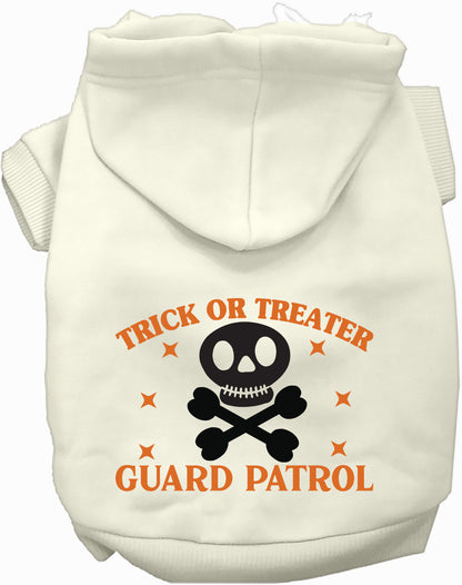 White Trick or Treater Guard Patrol Pet Hoodie