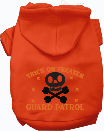 Orange Trick or Treater Guard Patrol Pet Hoodie