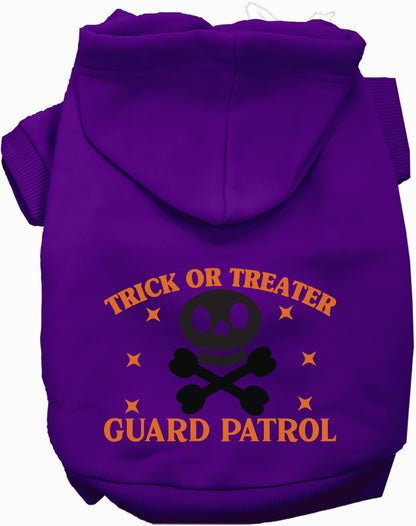 Purple Trick or Treater Guard Patrol Pet Hoodie